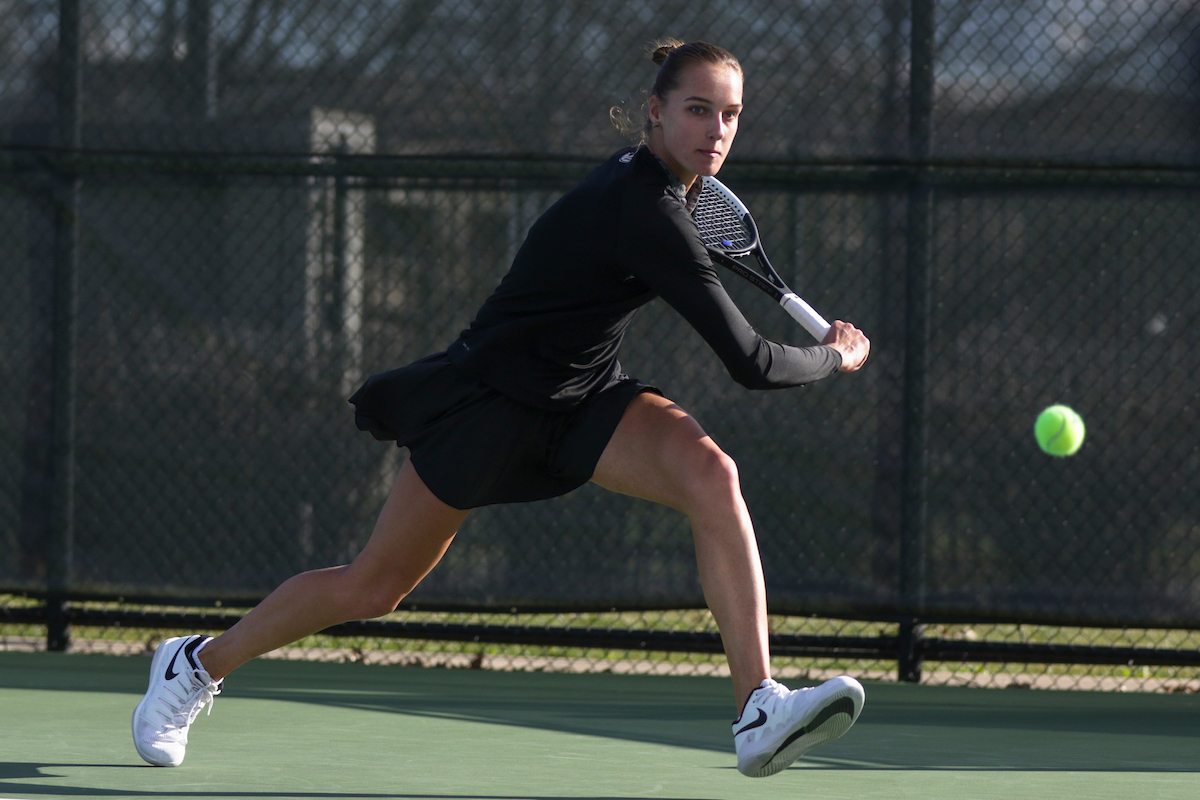 Diana Tkachenko. 

Kentucky defeated Florida 4-3 on Friday, March 22nd.

Photo by Eddie Justice | UK Athletics