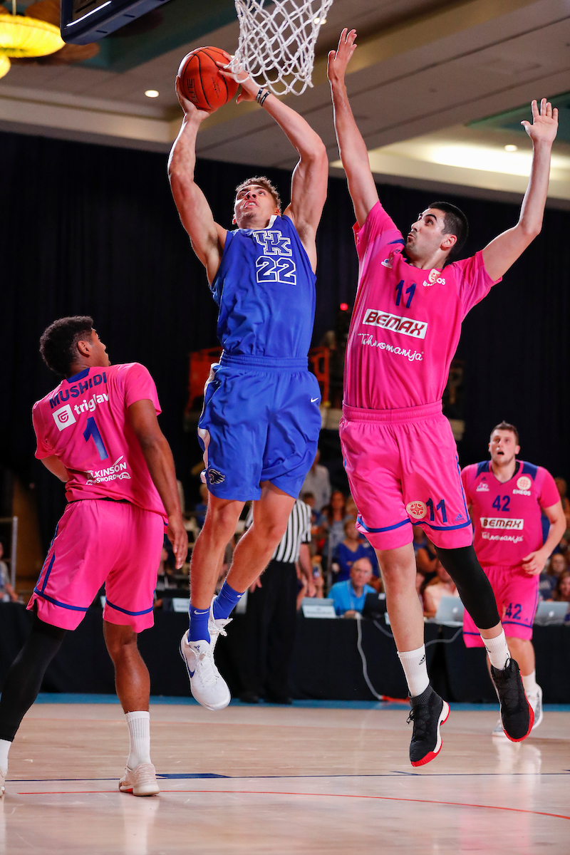 Reid Travis.

The University of Kentucky men's basketball team beat Serbia's Mega Bemax 100-64 at the Atlantis Imperial Arena in Paradise Island, Bahamas, on Saturday, August11, 2018.

Photo by Chet White | UK Athletics