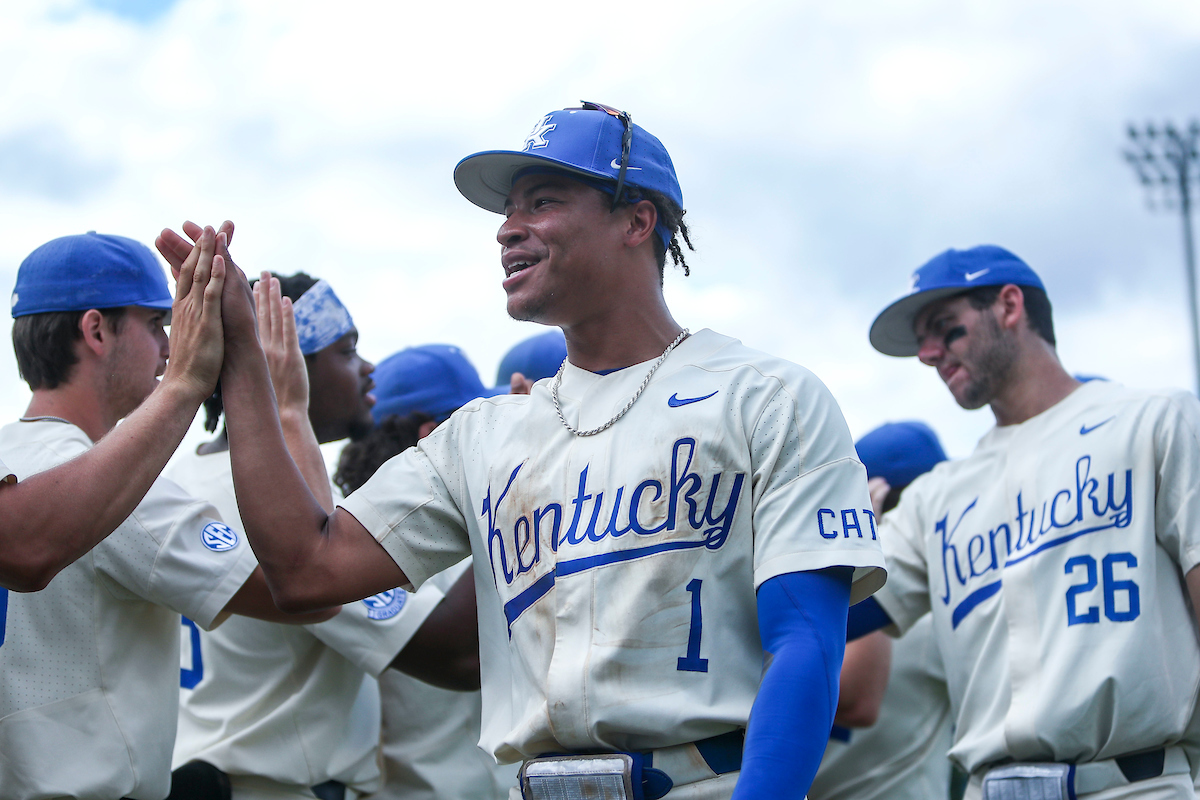 Daniel Harris IV. 

Kentucky beats Vanderbilt 10-2.

Photo by Sarah Caputi | UK Athletics