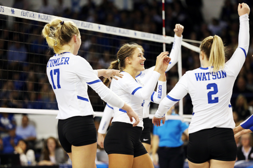 Madison Lilley
UK volleyball beats Purdue in the second round of the NCAA Tournament.  

Photo by Britney Howard  | UK Athletics
