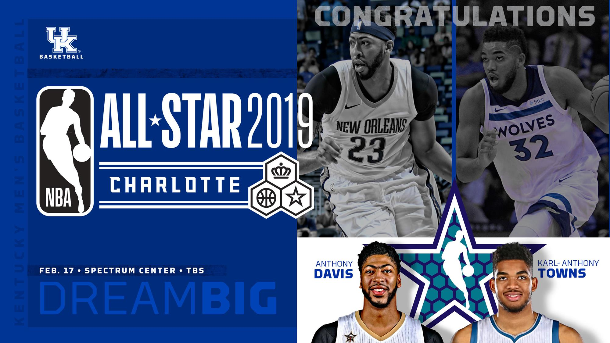 Davis and Towns Selected for the NBA All-Star Game as Reserves