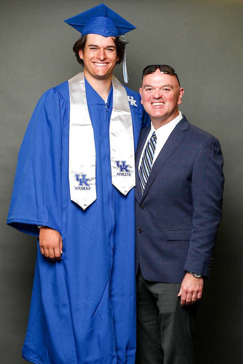 Michael Stone. Jimmy Ramsey. 

2020-21 Graduation.

Photo by Eddie Justice | UK Athletics
