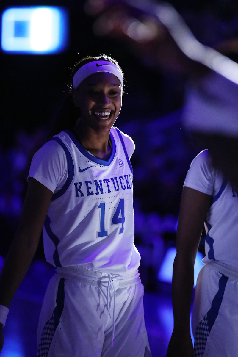 Tatyana Wyatt.

Women's basketball beats Virginia 63-51 at Rupp Arena on Thursday, November 15th, 2018.

Photo by Quinn Foster.