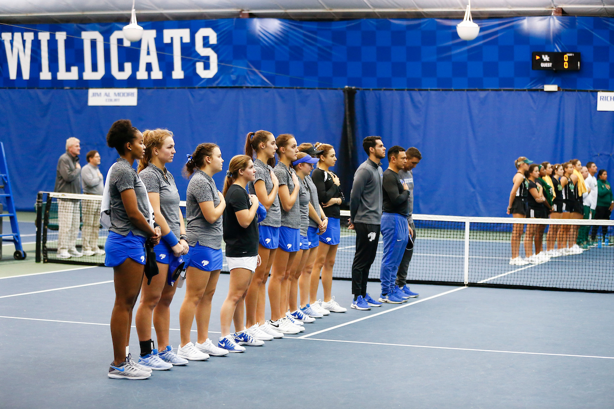 Team. National Anthem.

Kentucky beats South Florida 4-0.

Photo by Hannah Phillips | UK Athletics