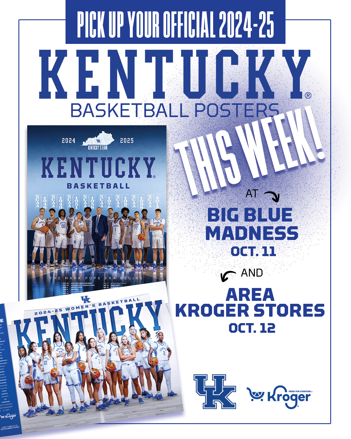 2024-25 Kentucky Men’s and Women’s Basketball Posters Unveiled