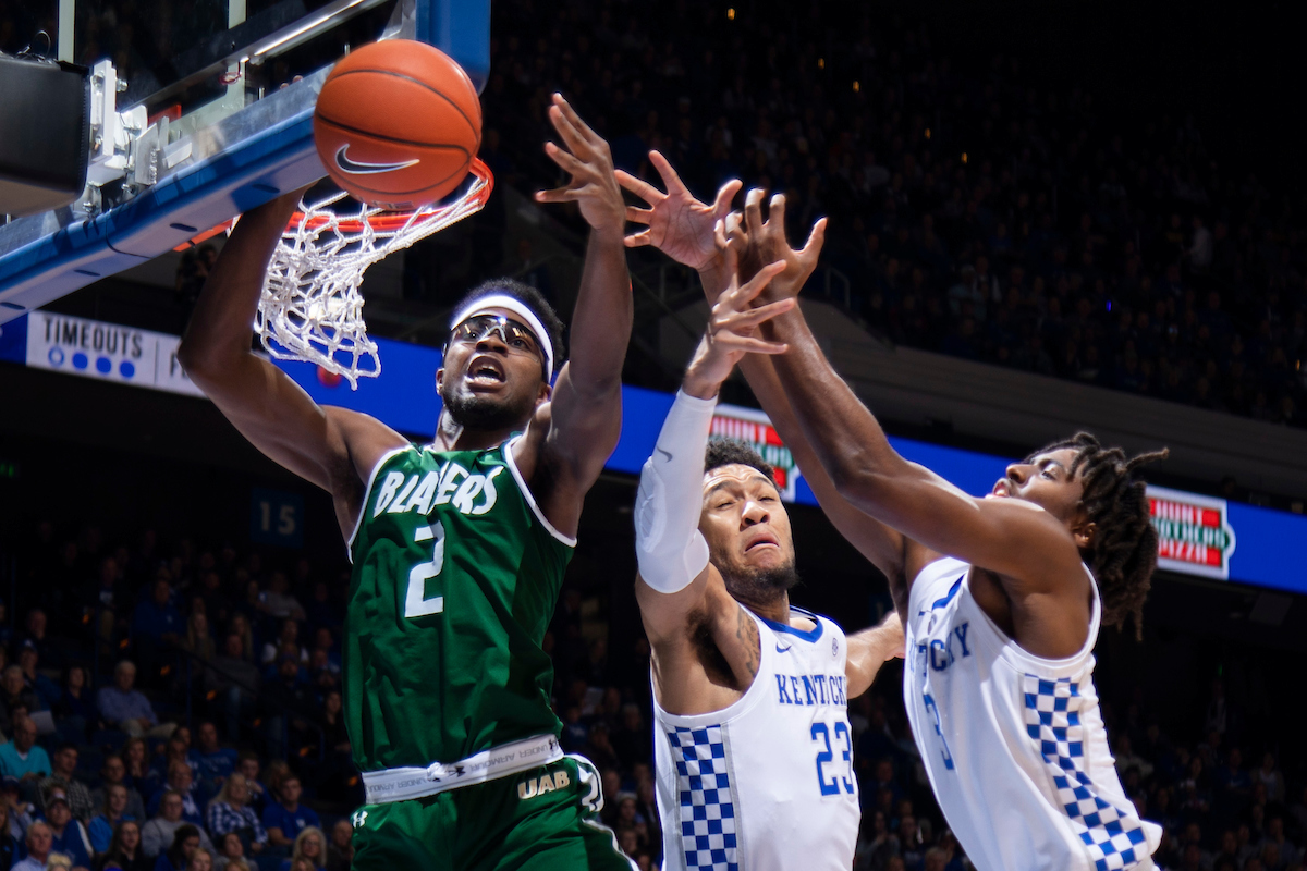 EJ Montgomery. Tyrese Maxey.

Kentucky beat UAB 69-58.

Photo by Chet White | UK Athletics