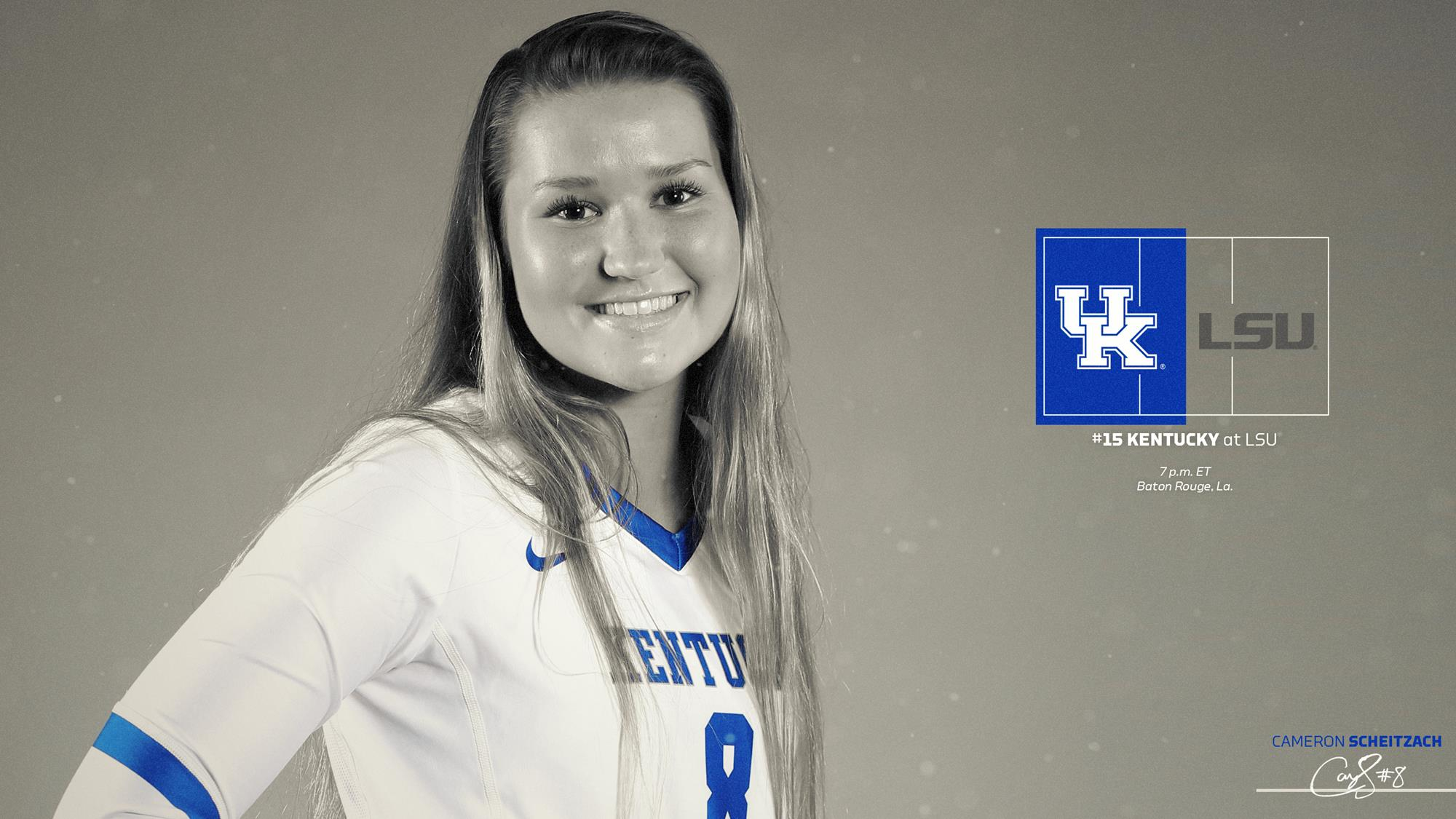 UK Opens Three-Match Road Swing at LSU