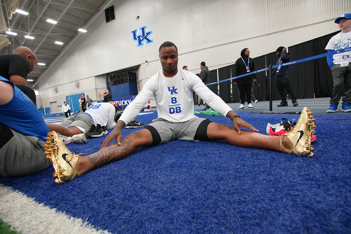 Derrick Baity.

Pro Day for UK Football.

Photo by Jacob Noger | UK Athletics