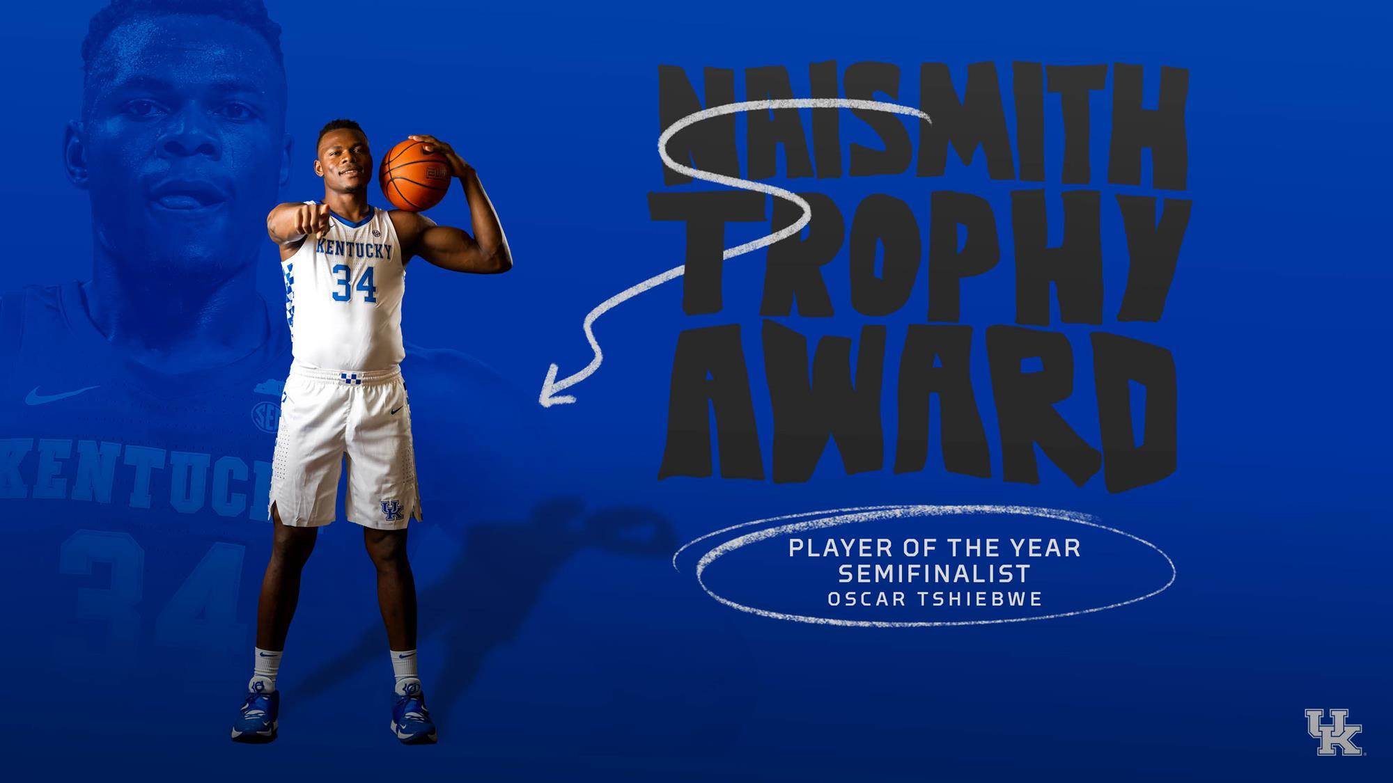 Oscar Tshiebwe Named Naismith Player of the Year Semifinalist