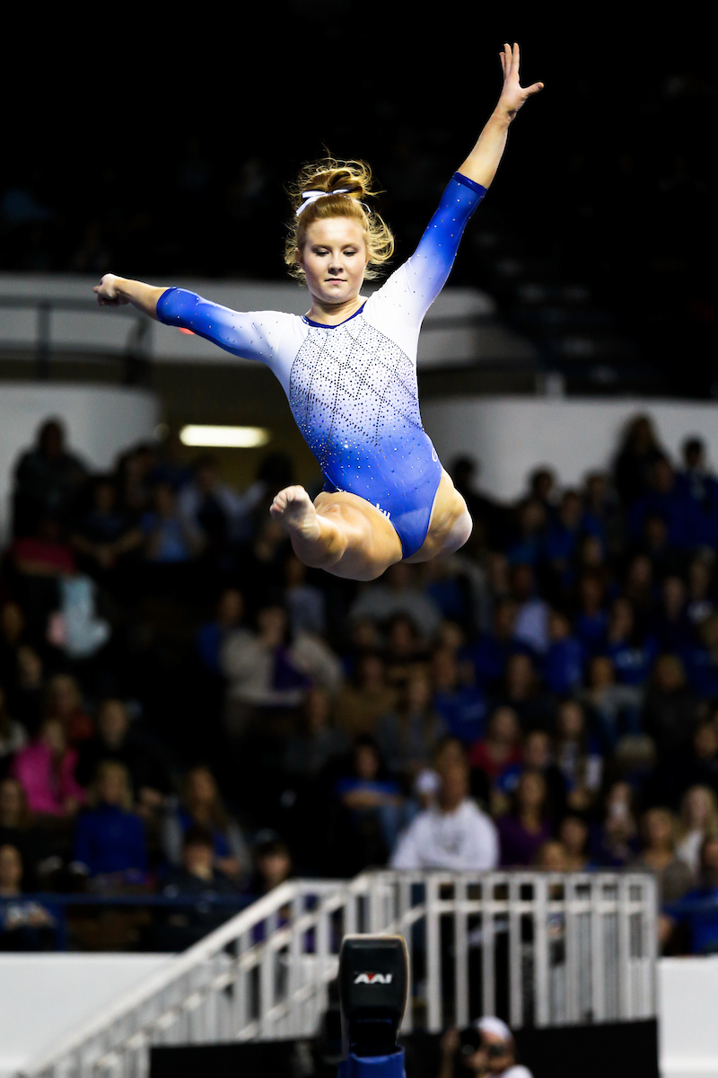 Sidney Dukes.


The University of Kentucky gymnastics team beats LSU, 197.150 - 196.025.

Isaac Janssen | UK Athletics