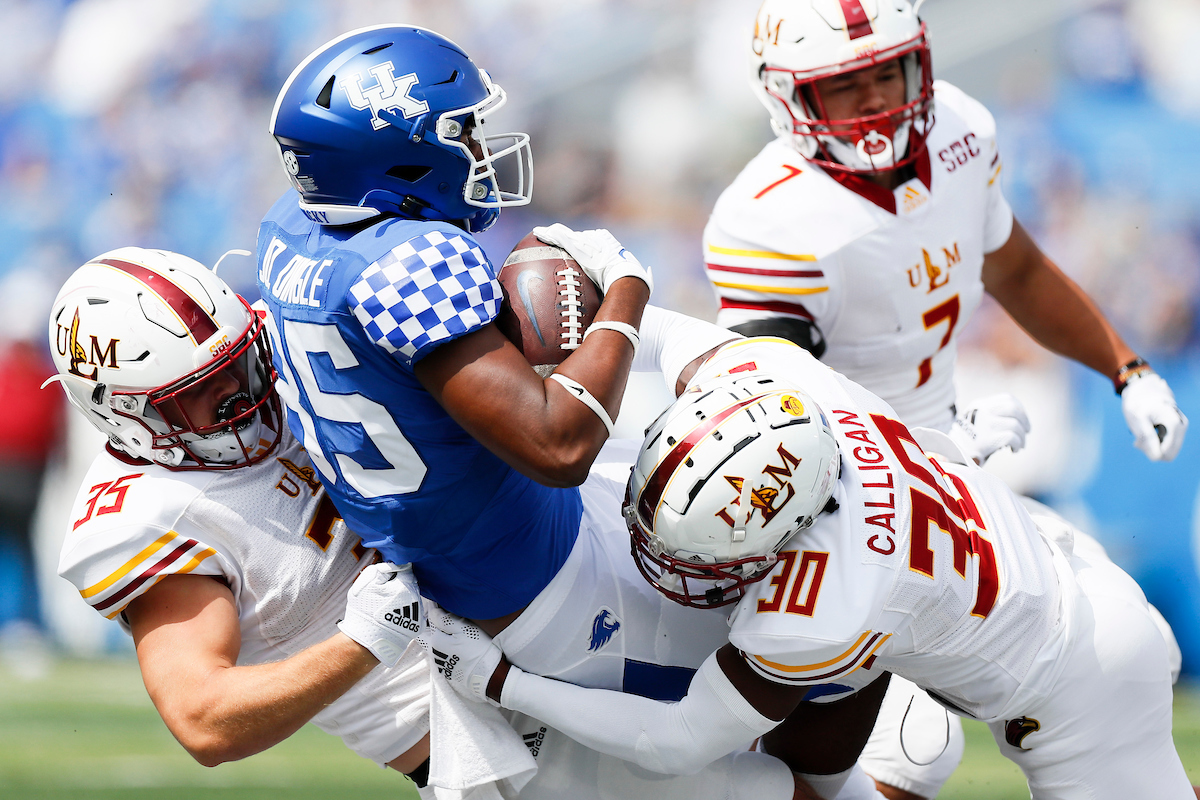 Jordan Dingle.

UK beat ULM 45-10.

Photos by Chet White | UK Athletics