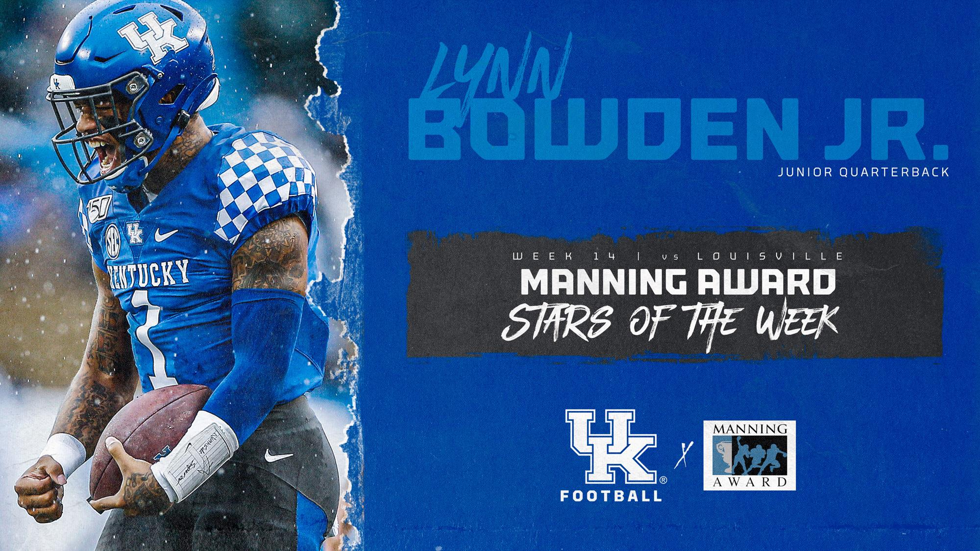 Lynn Bowden Jr. One of Eight QBs to Earn Manning Award Star of the Week