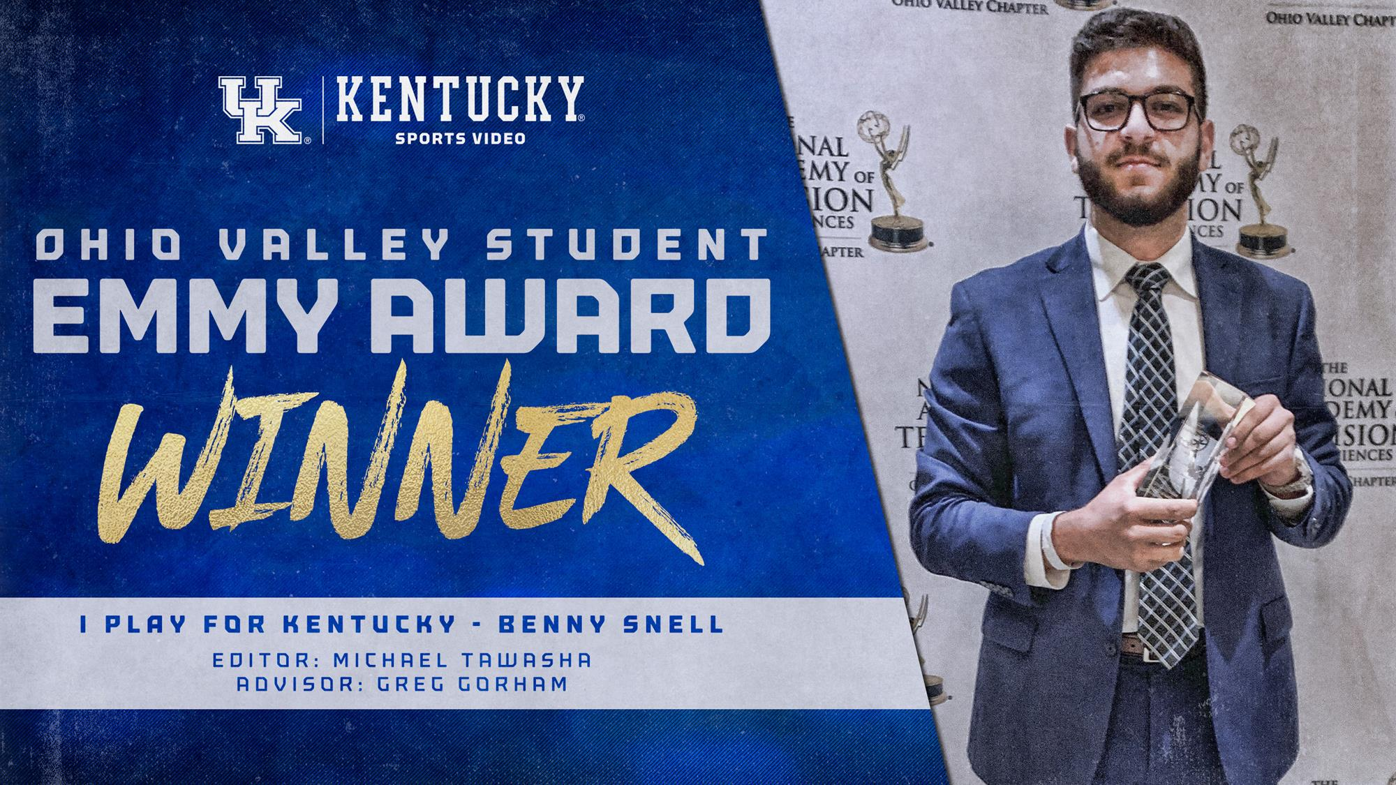 UK Sports Video’s Tawasha Wins Ohio Valley Student Emmy