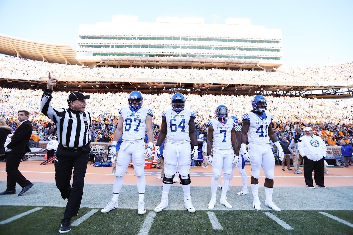 Captains, CJ Conrad, George Asafo-adjei, Mike Edwards, Josh Allen

Football falls to Tennessee 24-7.

Photo by Quinn Foster.