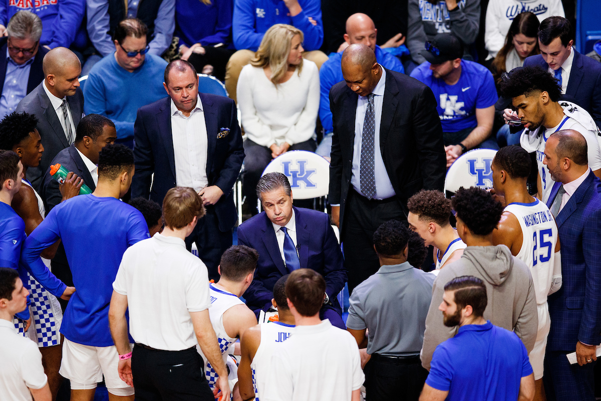 Coach Calipari.

The UK men's basketball team beat Kansas 71-63 at Rupp Arena on Saturday, January 26, 2019.

Photo by Elliott Hess | UK Athletics