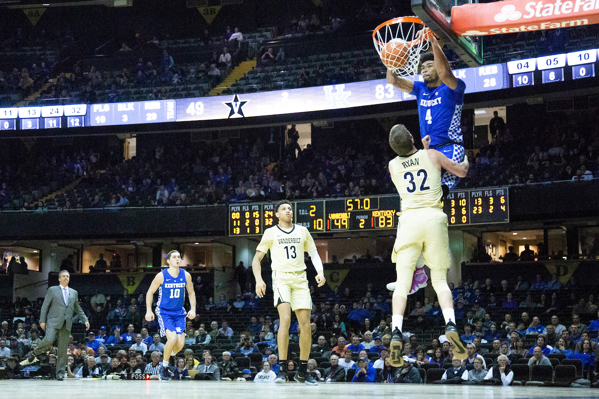 Nick Richards.

Kentucky beat Vanderbilt 87-52 on Tuesday, January 29, 2019, at Memorial Gym in Nashville, TN.

Photo by Chet White| UK Athletics