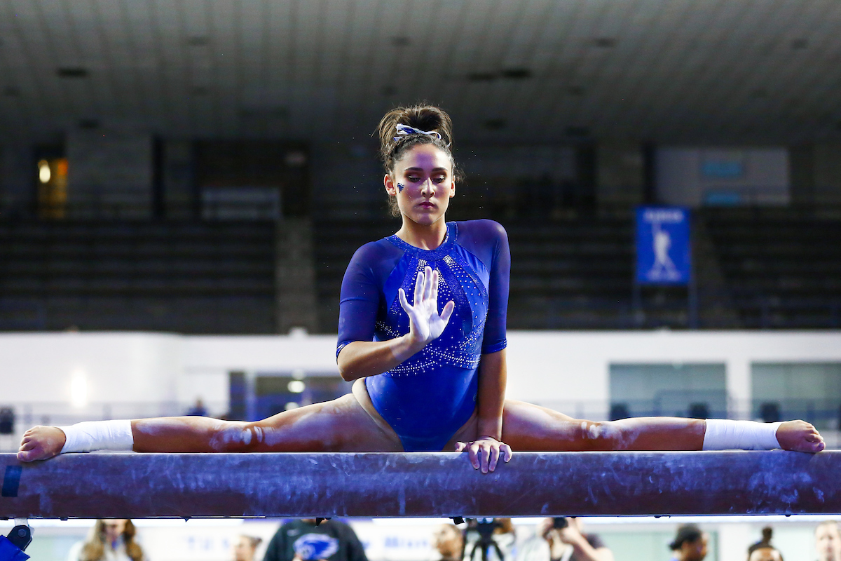 Madison Averett.

Gymnastics Blue-White Meet.

Photo by Sarah Caputi | UK Athletics