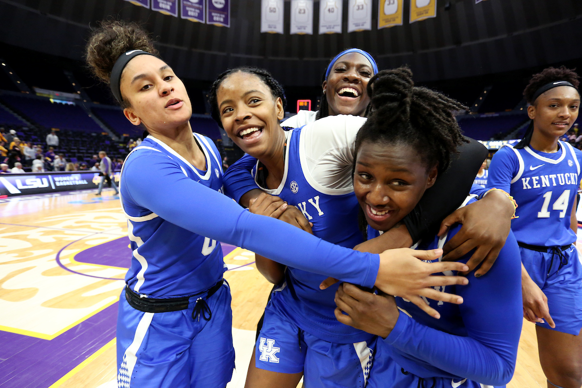 KeKe McKinney, LaShae Halsel, Amanda Paschal

Kentucky Women's Basketball beat LSU 64-60. 

Photo by Britney Howard  | UK Athletics