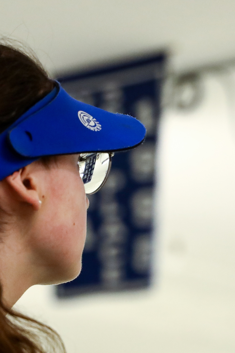 Mary Tucker. 

Kentucky vs Morehead State rifle.

Photo by Eddie Justice | UK Athletics
