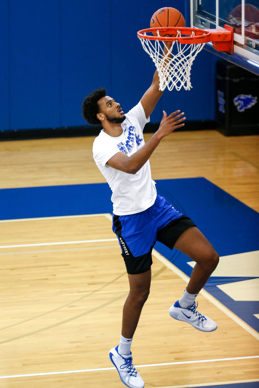 Olivier Sarr. 

Kentucky MBB Practice. 

Photo by Eddie Justice | UK Athletics