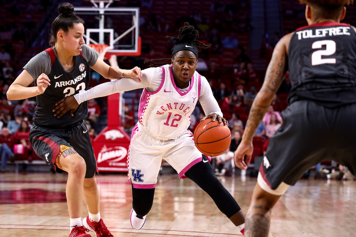 Amanda Paschal. 

Kentucky falls to Arkansas 103-85.

Photo by Eddie Justice | UK Athletics