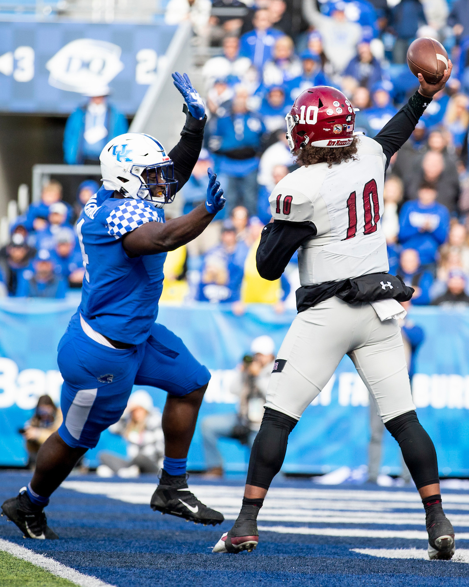 Josh Paschal.

Kentucky beat New Mexico State 56-16.

Photos by Chet White | UK Athletics