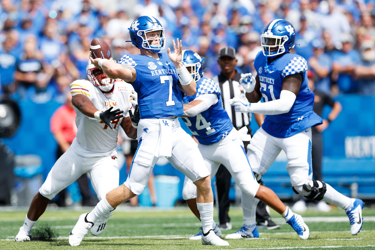 Will Levis.

UK beat ULM 45-10.

Photo by Elliott Hess | UK Athletics