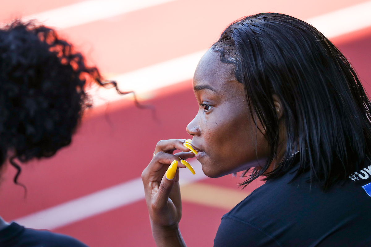 Kayelle Clarke.

NCAA Track and Field Outdoor National Championships. Eugene, Oregon. Tuesday, June 5, 2018.

Photo by Chet White | UK Athletics