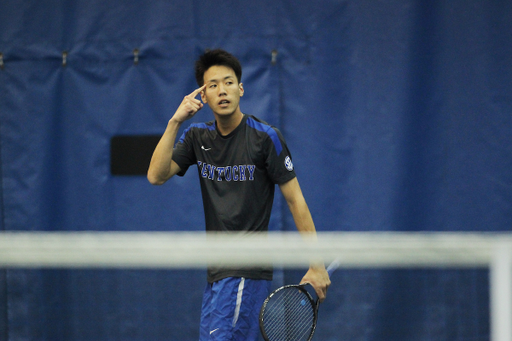 Ryotaro Matsumura.

The University of Kentucky men's tennis team beat Ole Miss on Sunday, March 11th, 2018, at Boone Tennis Center in Lexington, Ky.

Photo by Quinn Foster I UK Athletics