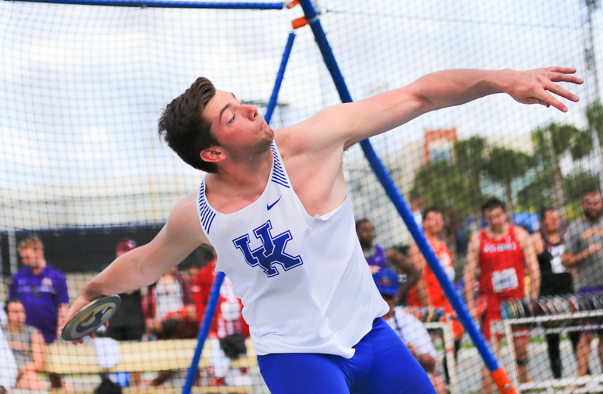 during the Pepsi Florida Relays at James G. Pressly Stadium on Friday, March 29, 2019 in Gainesville, Fla. (Photo by Matt Stamey)