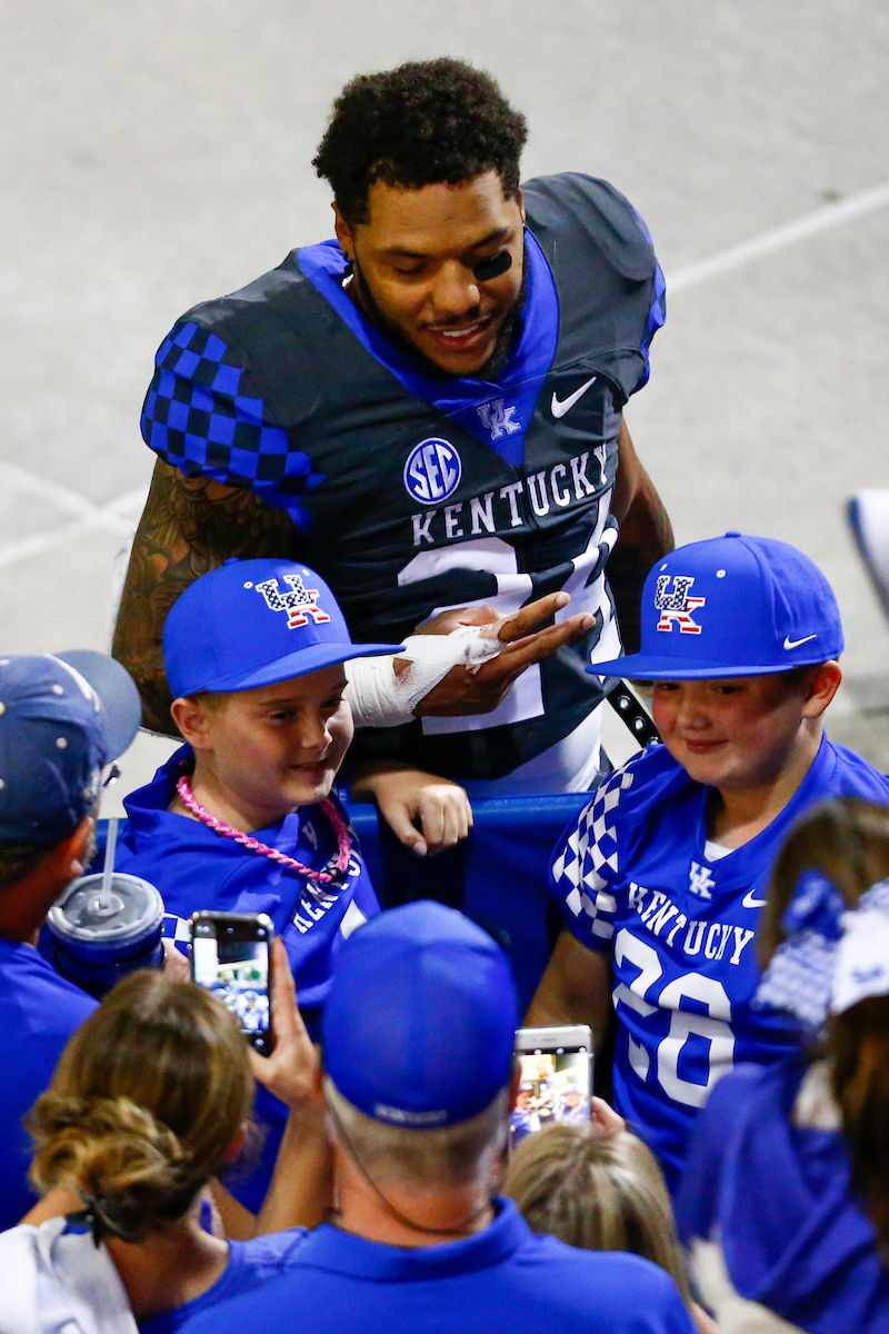 Chris Rodriguez Jr. 

UK beat LSU 42-21.

Photo By Barry Westerman | UK Athletics