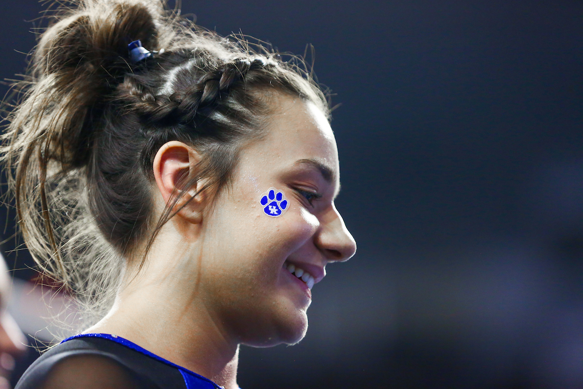 Raina Albores.

Gymnastics Blue-White Meet.

Photo by Sarah Caputi | UK Athletics