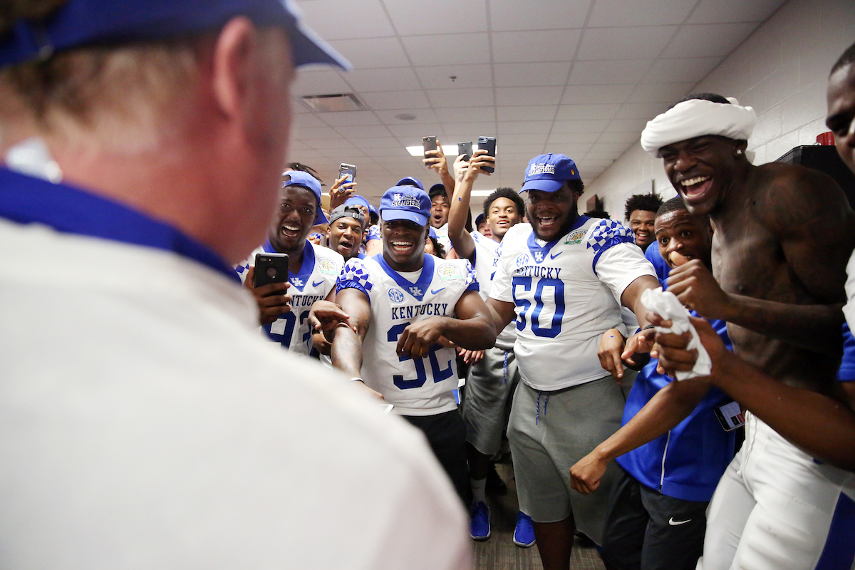 Marquan McCall
The UK Football team beat Penn State 27-24 in the Citrus Bowl. 

Photo by Britney Howard  | UK Athletics