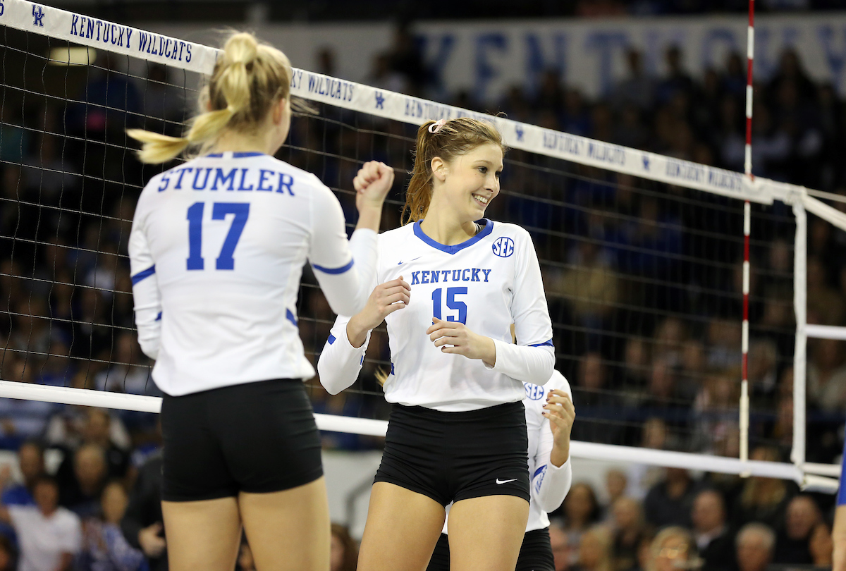 Brooke Morgan

UK volleyball beats Purdue in the second round of the NCAA Tournament.  

Photo by Britney Howard  | UK Athletics