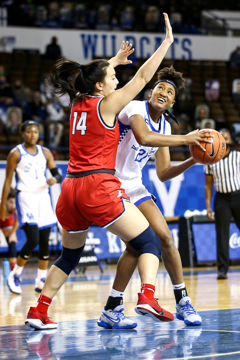 Nyah Leveretter.  

Kentucky beats Samford 88-54.

Photo by Eddie Justice | UK Athletics