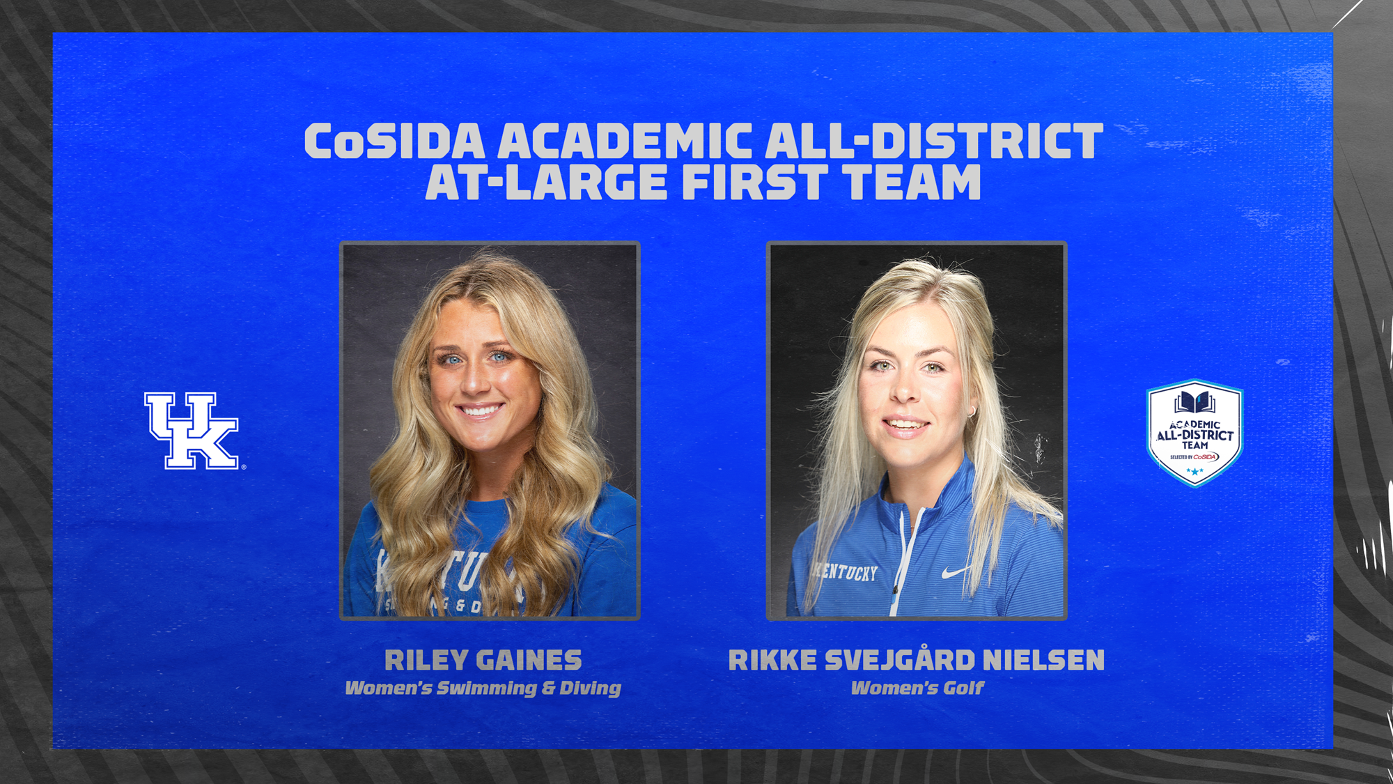 Gaines, Svejgård Nielsen Tabbed to CoSIDA Academic All-District At-Large First Team