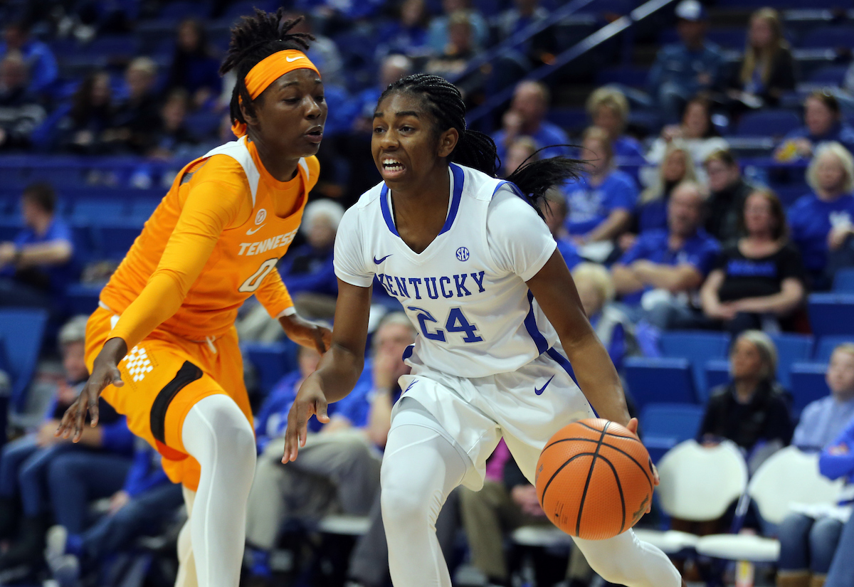Taylor Murray

The University of Kentucky women's basketball team falls to Tennessee on Sunday, December 31, 2017 at Rupp Arena. 

Photo by Britney Howard | UK Athletics