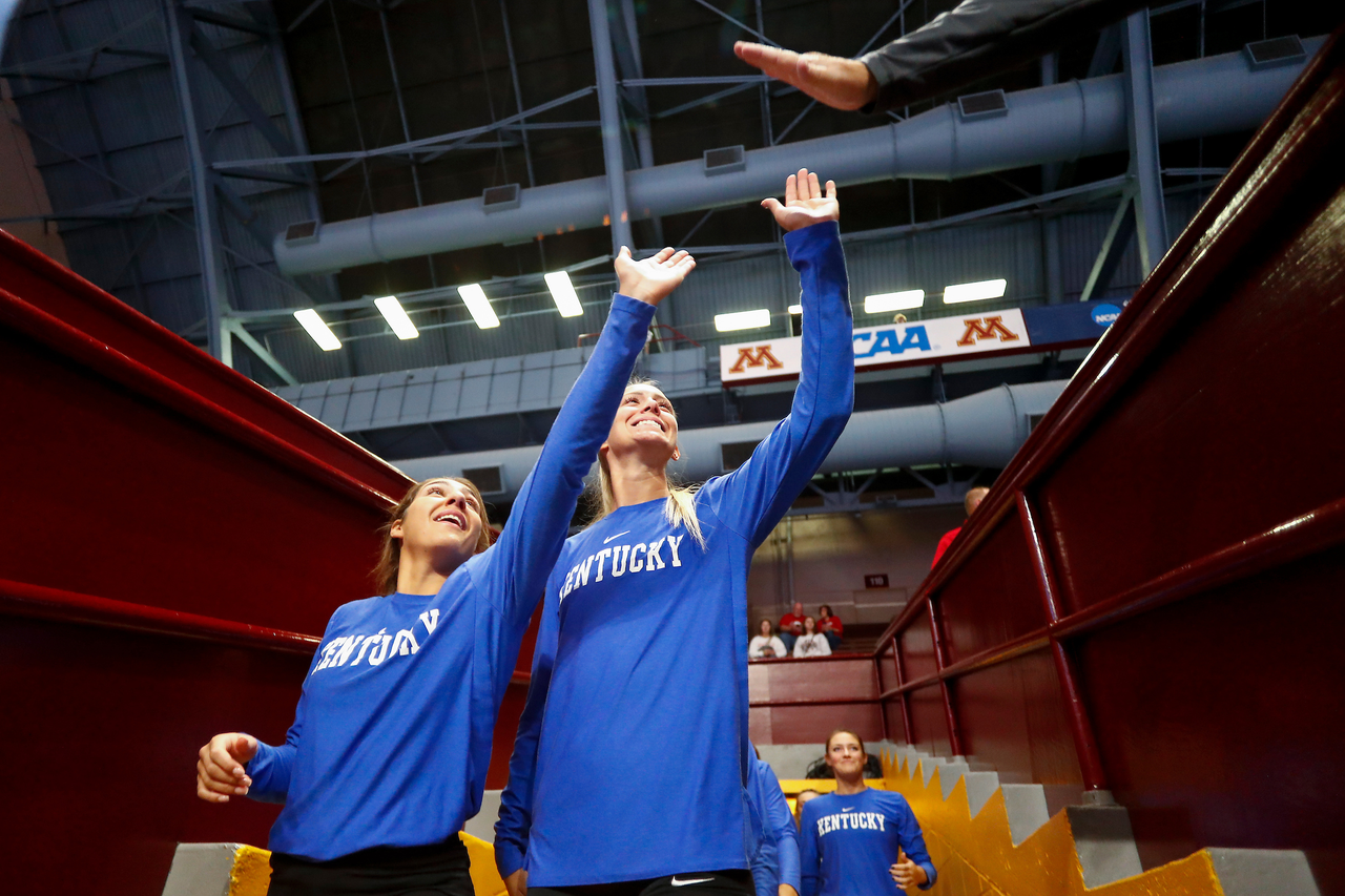 Kylie Schmaltz. Anna Nyberg.

Kentucky falls to Nebraska 3-0 in the NCAA Volleyball Sweet 16 at The Maturi Pavillion in Minneapolis, MN, on Friday, December 7, 2018.

Photo by Chet White | UK Athletics