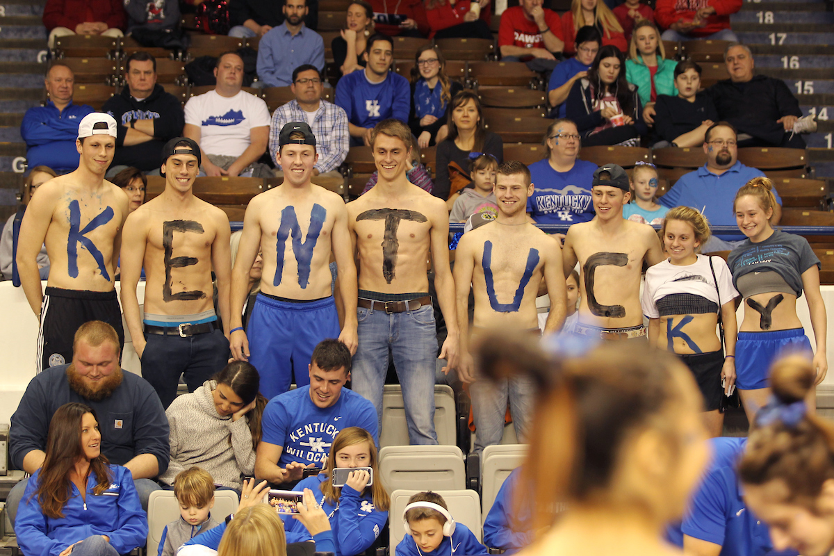 The University of Kentucky gymnastics in action against Georgia on Friday, February 9th, 2018 at Memorial Coliseum in Lexington, Ky.

Photo by Quinn Foster I UK Athletics