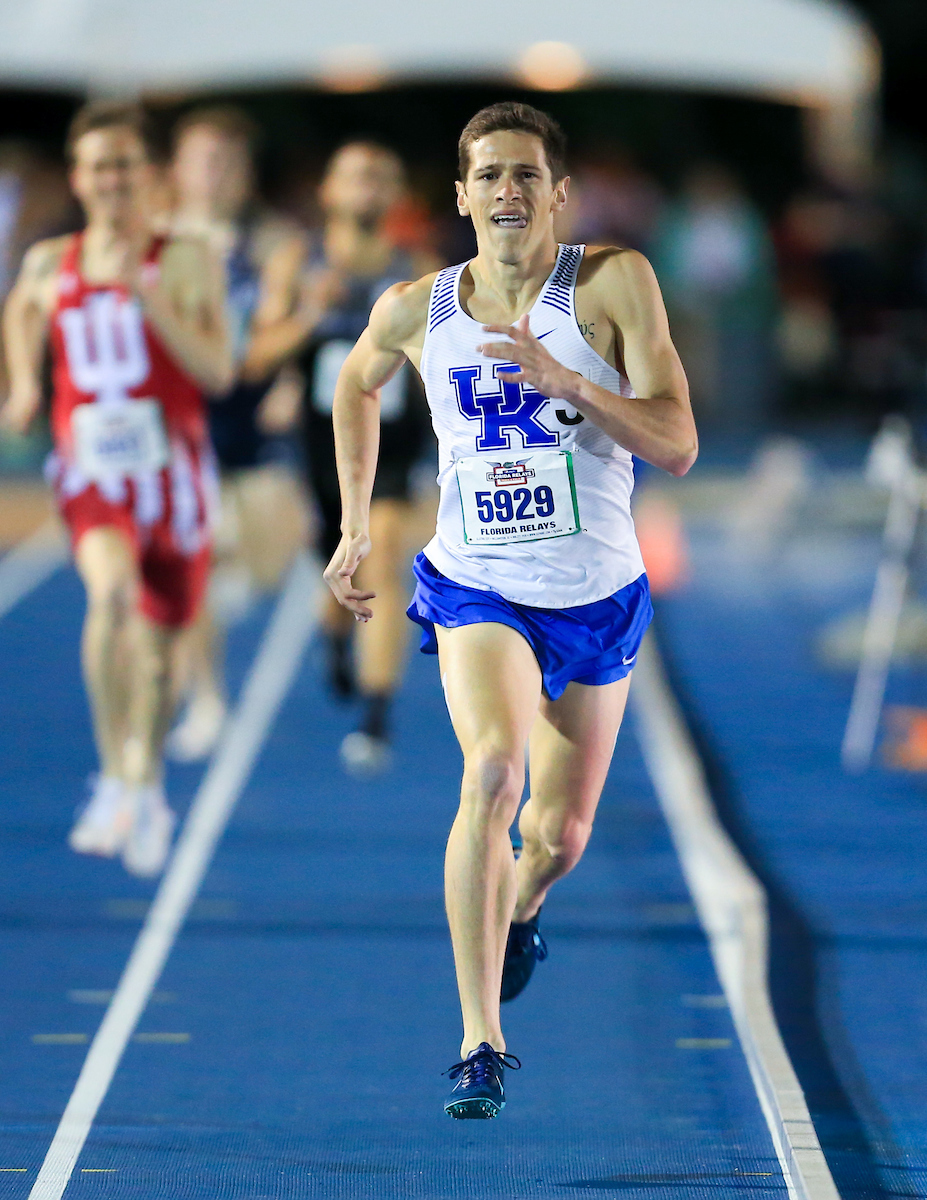 during the Pepsi Florida Relays at James G. Pressly Stadium on Friday, March 29, 2019 in Gainesville, Fla. (Photo by Matt Stamey)