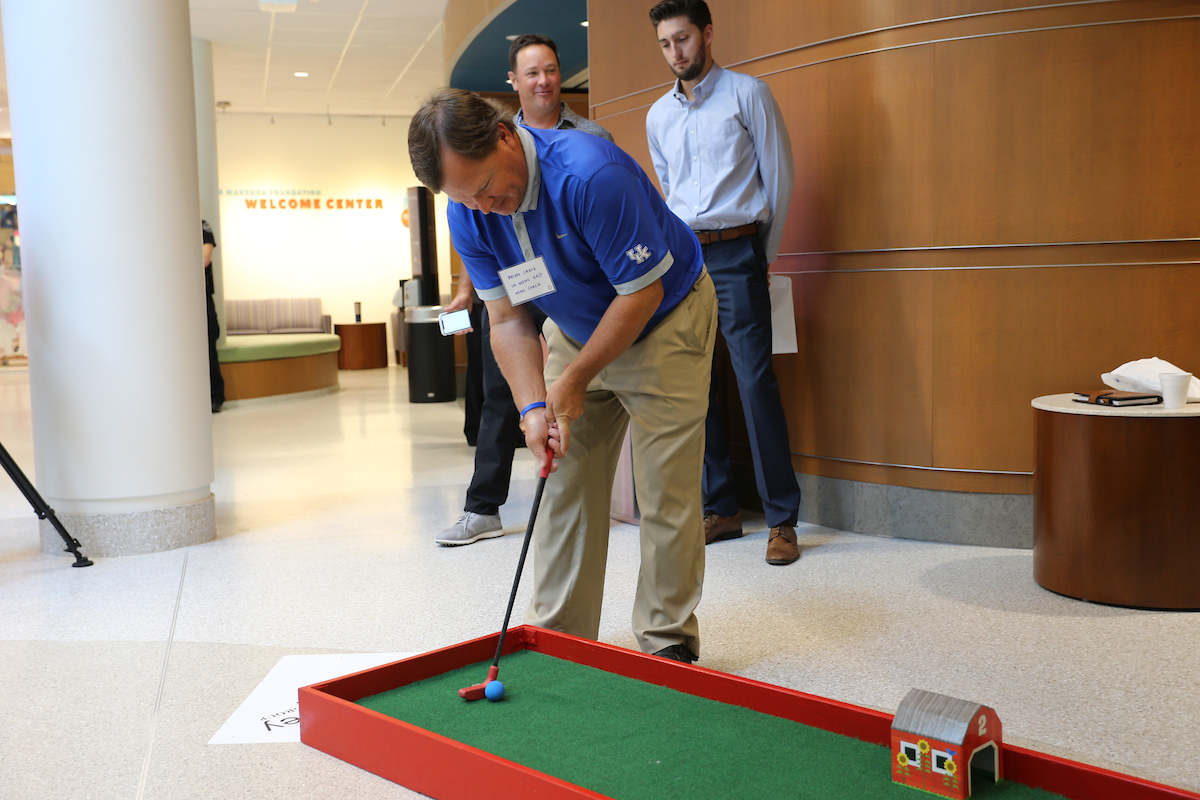 The PGA Tour and select student-athletes partner with the Kentucky Children?s Hospital for a Mini Golf Charity Event on Wednesday, July 18th, 2018 at the Albert B. Chandler Hospital in Lexington, KY.

Photos by Noah J. Richter | UK Athletics