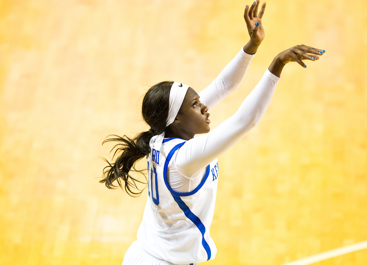 Rhyne Howard

UK women's basketball beats Morehead State. 

Photo by Maddie Baker  | UK Athletics