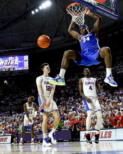 Oscar Tshiebwe.Kentucky beat Florida 71-63 in Gainesville.Photos by Chet White | UK Athletics