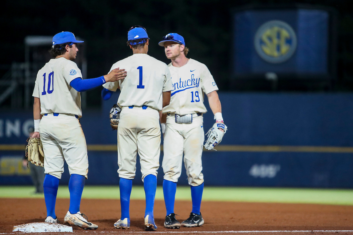 Hunter Jump. Daniel Harris IV. Nolan McCarthy.

Kentucky loses to Tennessee 2-12.

Photo by Sarah Caputi | UK Athletics