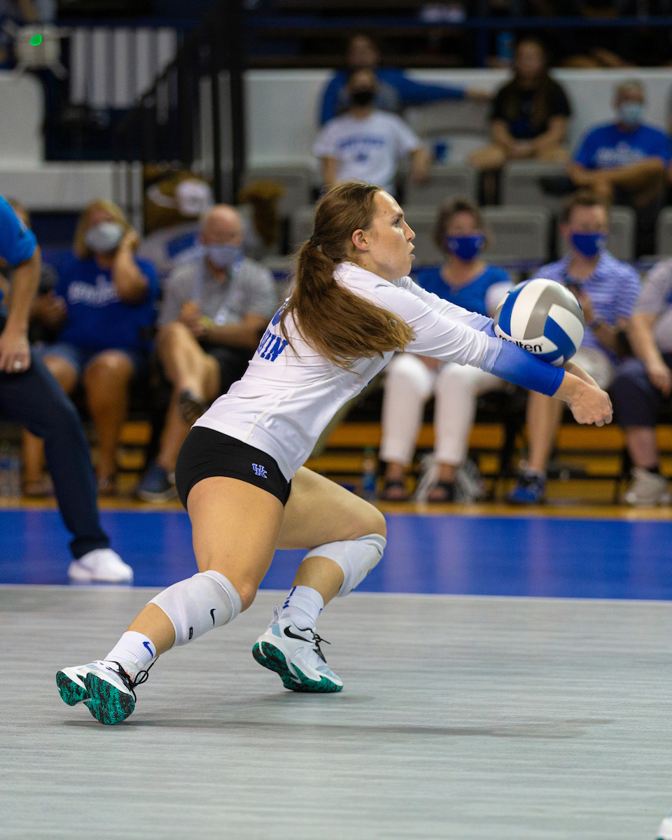 Eleanor Beavin.

Kentucky sweeps UNI 3-0.

Photo by Grant Lee | UK Athletics