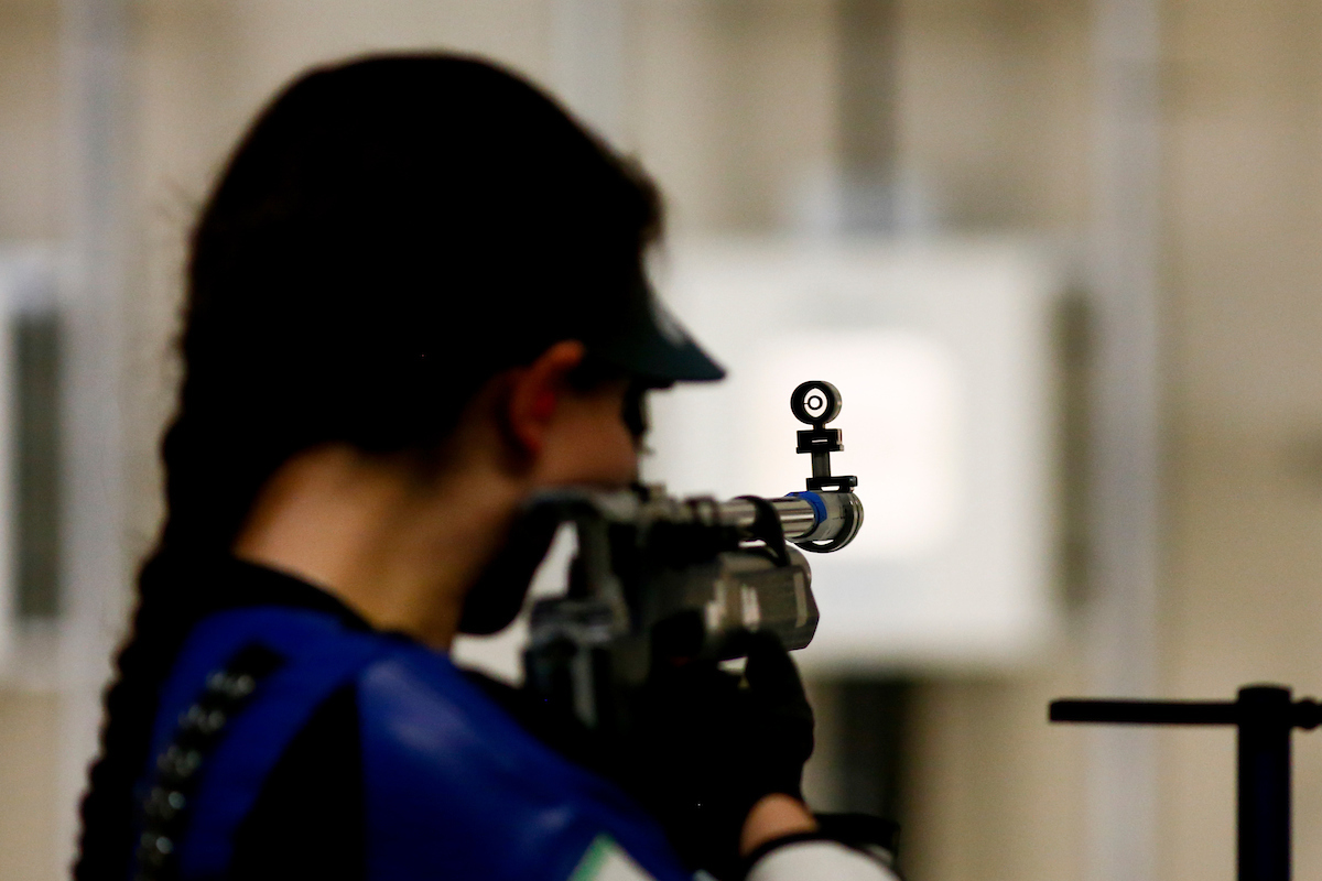 Rifle Sight. 

Kentucky NCAA Rifle Qualifier. 

Photo By Barry Westerman | UK Athletics