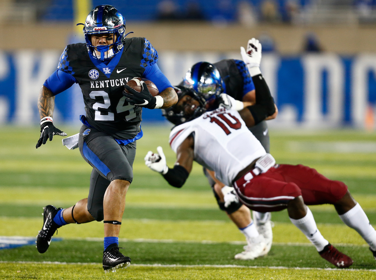 Chris Rodriguez Jr. 

Kentucky beats South Carolina, 41-18. 

Photo By Barry Westerman | UK Athletics