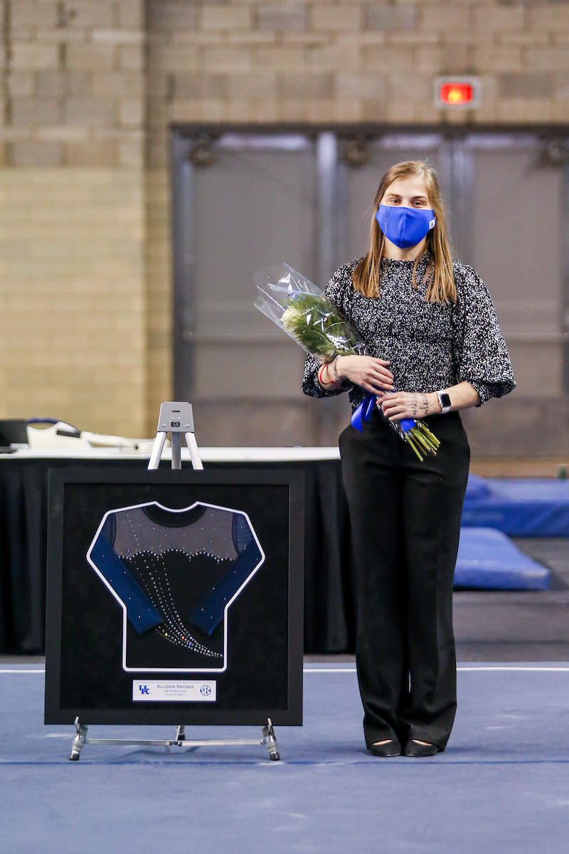Allison Snyder.

Gymnastics Senior Night.

Photo by Hannah Phillips | UK Athletics