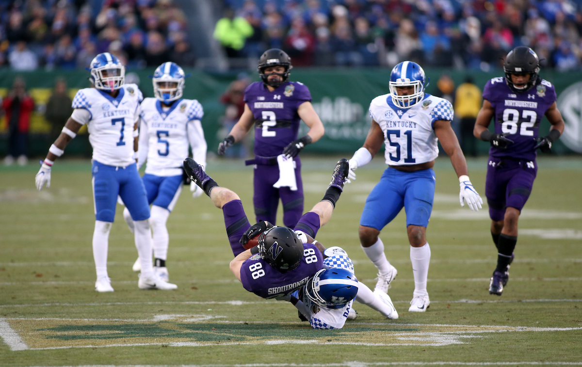 Derrick Baity

The University of Kentucky football team falls to Northwestern 23-24 in the Music City Bowl on Friday, December 29, 2017, at Nissan Field in Nashville, Tn.


Photo By Barry Westerman | UK Athletics