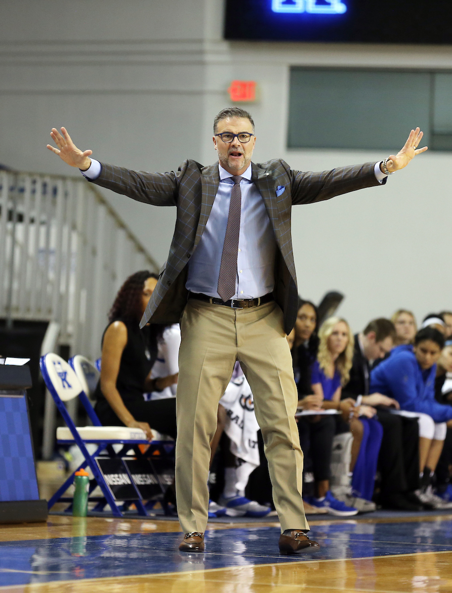 Matthew Mitchell

UK Women's Basketball beat High Point University 71-49 at Memorial Coliseum  on Sunday, November 18th, 2018.

Photo by Britney Howard  | UK Athletics